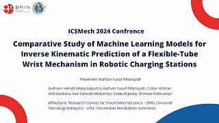 Machine Learning Models for Inverse Kinematic Prediction of a Wrist Mechanism in Robotic Charging [upl. by Mori]