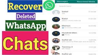 How To Recover Deleted Chats On WhatsApp  Recover WhatsApp Messages [upl. by Nniuqal761]