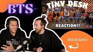 BTS Tiny Desk REACTION  BECOMING FAN  Twin Musicians React [upl. by Pardo]