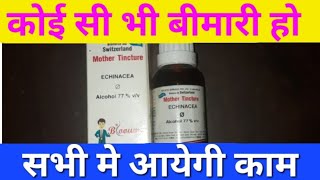 Mother tincture Echinacea Q  Uses how to use review in Hindi [upl. by Neddy]