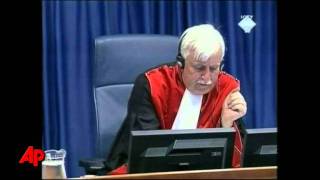 Raw Video Mladic Enters War Crimes Courtroom [upl. by Aggie36]