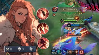 Buff Hilda is too OP in Exp Lane 🔥 Global Hilda Build and Emblem  Mlbb [upl. by Luthanen]