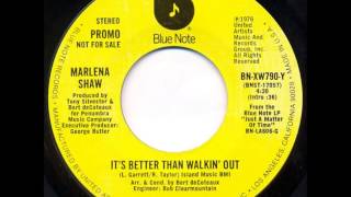 Marlena Shaw  Its Better Than Walkin Out [upl. by Anniala]