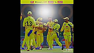 IPL Winners list 2008 to 2023 [upl. by Salinas]