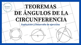 Teoremas de ángulos de la circunferencia  Ejercicios resueltos [upl. by Nomzed207]