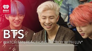 BTS React To Fans Watching quotBoy With Luvquot Music Video For The First Time [upl. by Elleon]