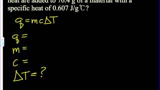 Calculations involving heat and specific heat [upl. by Ajet493]