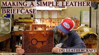 Making a Simple Leather Briefcase [upl. by Wanyen346]