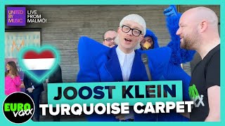 🇳🇱 JOOST KLEIN  EUROPAPA TURQUOISE CARPET INTERVIEW  Netherlands Eurovision 2024 [upl. by Dnivra]