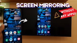 How to do Screen mirroring from mobile to tv without any apps Connect mobile and tv without apps [upl. by Baggott61]