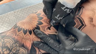 Timelapse dotwork mandala tattoo [upl. by Willman]