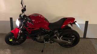 Ducati Monster 821 2018 Sound Check Stock Exhaust [upl. by Fiden23]