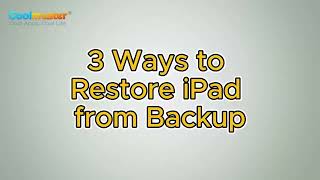 How to Restore iPad from Backup 3 Effective Methods Unveiled [upl. by Enrika871]