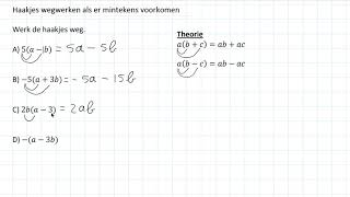 Haakjes wegwerken als er mintekens voorkomen 1 HAVOVWO amp 1 VWO [upl. by Nivar]