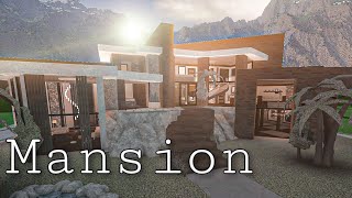 Bloxburg Mansion Mountain Modern House  House Build [upl. by Borman]