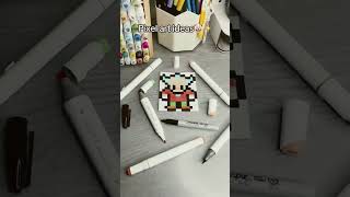 How to make an clown pixel art art posca pls like [upl. by Gaylord]