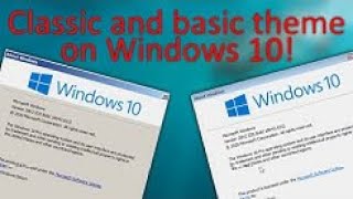 Classic and basic theme on Windows 10 [upl. by Aisyram655]