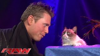 The Miz tries to recruit Grumpy Cat as a costar Raw November 17 2014 [upl. by Reyaht]