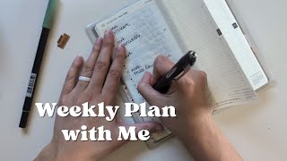 weekly plan with me  hobonichi weeks  minimal planner  minimalist planner  Nicole makes plans [upl. by Melena]