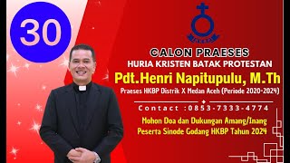 dukung Pdt Henri Napitupulu jadi praeses nomor urut 30 [upl. by Nairahcaz]