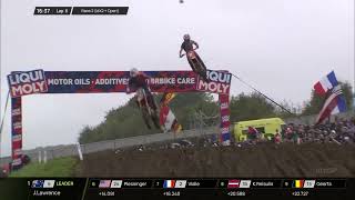 Plessinger vs Vialle Race 2 MX2Open  2024 Monster Energy FIM MXoN [upl. by Marris]