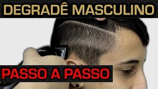 CORTE DE CABELO MASCULINO  CURSO EM VÍDEO CORTE DEGRADÊ [upl. by Nedyrb]