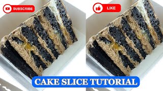 How to Set Up and Acheive a Cake Slice From Start to finish  How to cut Cake Slice Perfectly [upl. by Kind296]