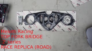 aprilia RS250 Melotti Racing TOP FORK BRIDGE 2′ series RACE REPLICA ROAD [upl. by Airdnaz406]