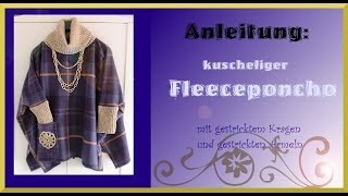 selber nähen Fleecejacke mit Strickkragen und Ärmeln [upl. by Eilyac]