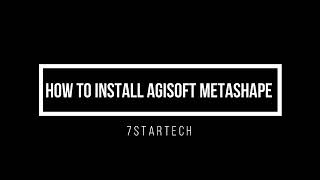 How to install Agisoft Metashape [upl. by Adnoloy]