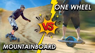 Onewheel Vs Mountainboard  Extreme Testing [upl. by Nyltiac]