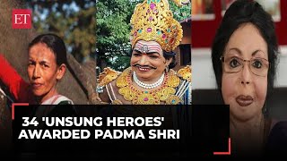 Padma Awards 2024 34 unsung heroes awarded Padma Shri heres the list of winners [upl. by Spevek585]