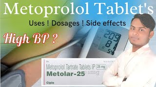 Metoprolol  Metoprolol tartrate tablets ip 25mg  Metolar 25 uses in hindi  Betaloc 25 mg tablet [upl. by Esom576]