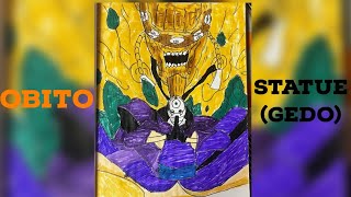 Drawing obito tobi statue  gedo must watchnaruto [upl. by Newberry]