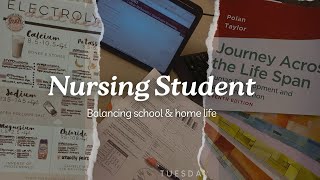 NURSING SCHOOL VLOG  math class remote AP2 studying [upl. by Dacy]