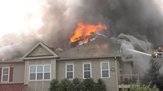 3rd ALARM at apartment building fire in Upper Macungie PA [upl. by Britton]