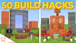 50 Minecraft 121 Build Hacks [upl. by Arvie]