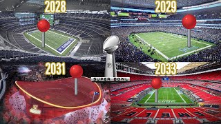 Predicting the next 10 Super Bowl NFL Stadium Locations 20252035 [upl. by Adlitam]