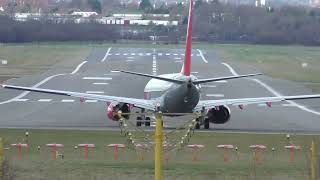 GDRTU Jet2Com Boeing 737800 departing Birmingham Airport [upl. by Enial670]