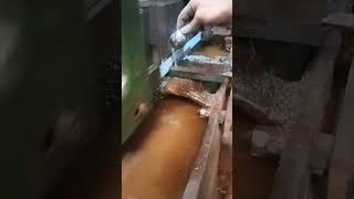 Bandsaw Cutting Flat bar cutting machinelerning engineering trending viralvideo [upl. by Borroff]