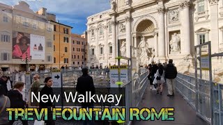 ROME Italy 🇮🇹 The New Walkway over the Trevi Fountain Rome Italy trevifountain [upl. by Aratahc]