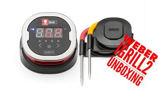 Weber iGrill 2 Thermometer unboxing set up and review [upl. by Hubert764]