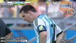 Messi vomita Argentina  Irán 21062014 Mundial Brasil 2014 [upl. by Endres]