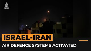 Video shows Iranian air defence systems activate during Israeli attack  AJ Shorts [upl. by Oshinski]