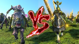 Doomfire Warlocks VS Knights of the Blazing Sun Total War Warhammer 3 [upl. by Stenger]