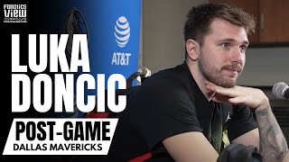 Luka Doncic Explains quotA Lot Easierquot to Play With Kyrie Irving Dirk Nowitzki Mentorship amp Magic Win [upl. by Ogir]