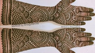 EASY DULHAN MEHENDI DESIGNS FOR FULL HANDS  WEDDING MEHNDI DESIGNS  BRIDAL HENNA MEHNDI DESIGNS [upl. by Leksehcey]