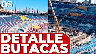 El DETALLE de los ASIENTOS del SPOTIFY CAMP NOU en el AVANCE ABISMAL de la OBRAS [upl. by Erodaeht]