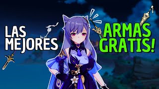 USA YA ESTAS ARMAS 4 ESTRELLAS  Genshin Impact para Principiantes  Mejores Armas F2P 🌺 [upl. by Avivah624]