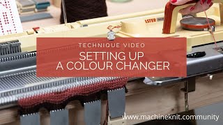 Setting up a knitting machine YC6 colour changer [upl. by Chadabe121]